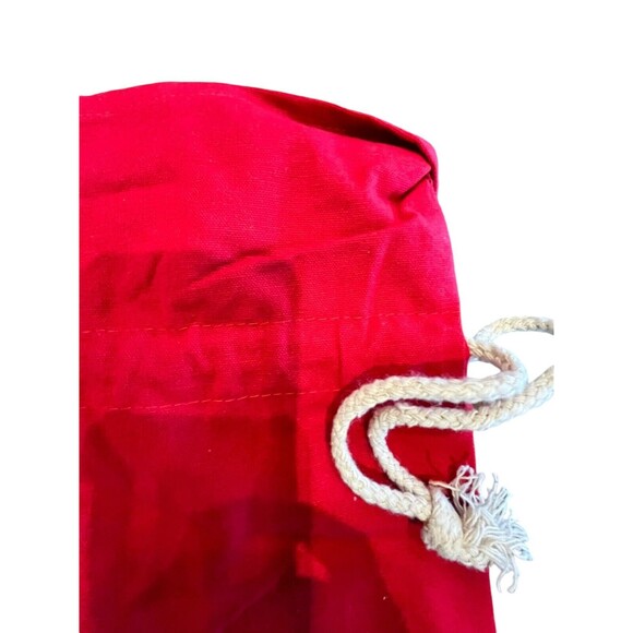 Big Santa Gift Sack Christmas Heavy Cotton Santa Gift Bag 12"X34" drawstring - Picture 5 of 5